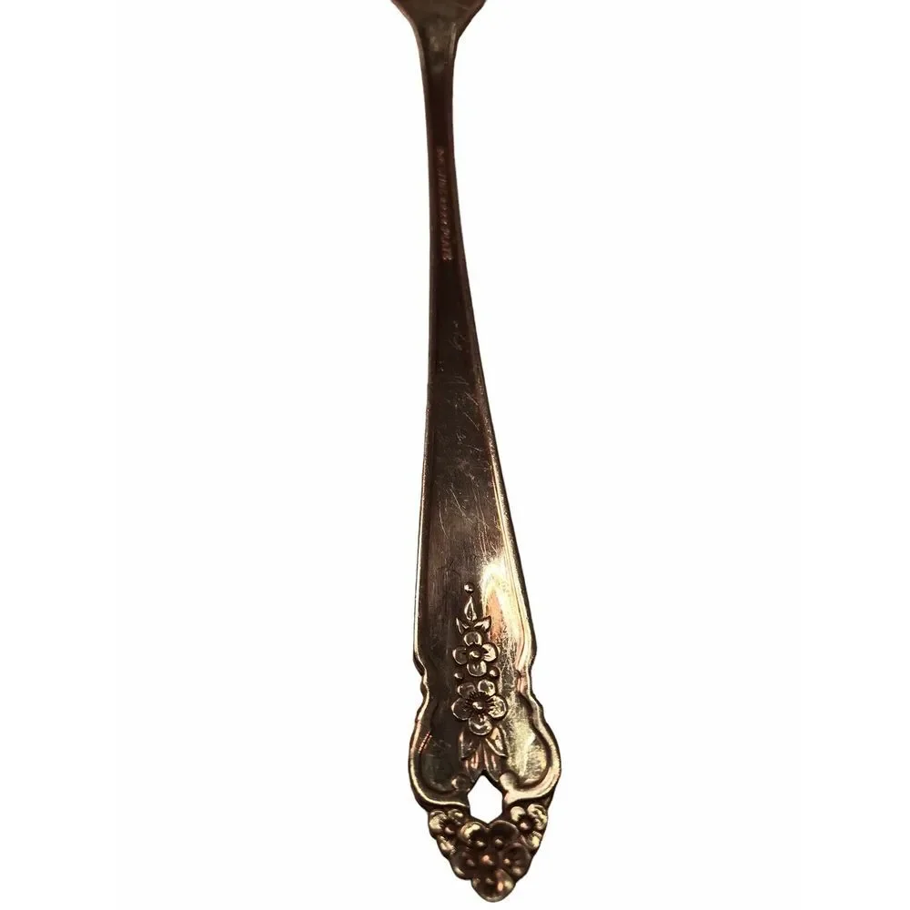 Vintage Flatware Fork Distinction silver plate by oneida Large serving fork 8.5